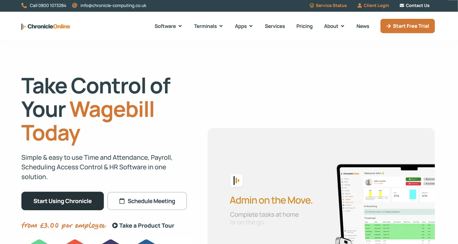 Chronicle project screenshot
